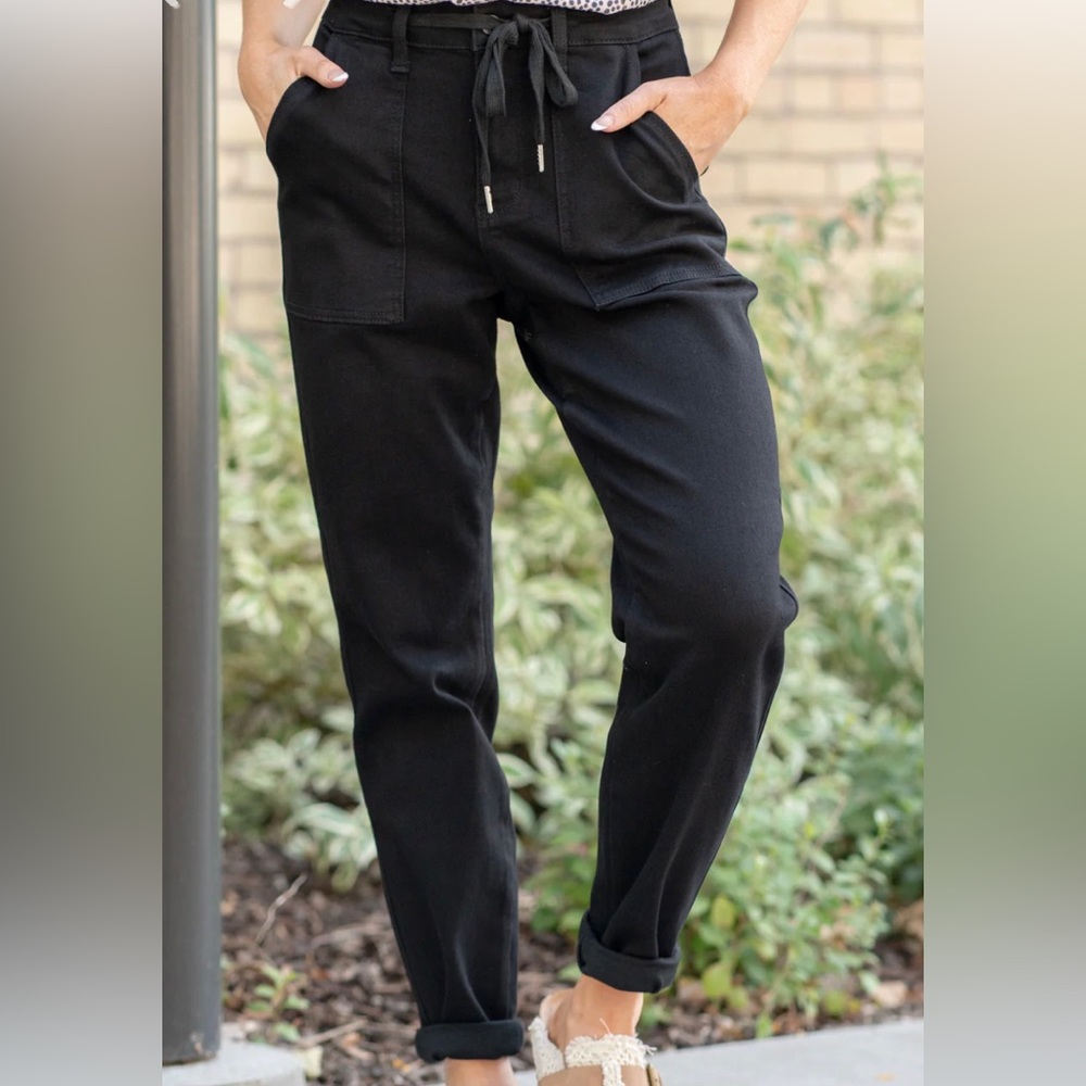 Judy Blue High Waisted Black Joggers.